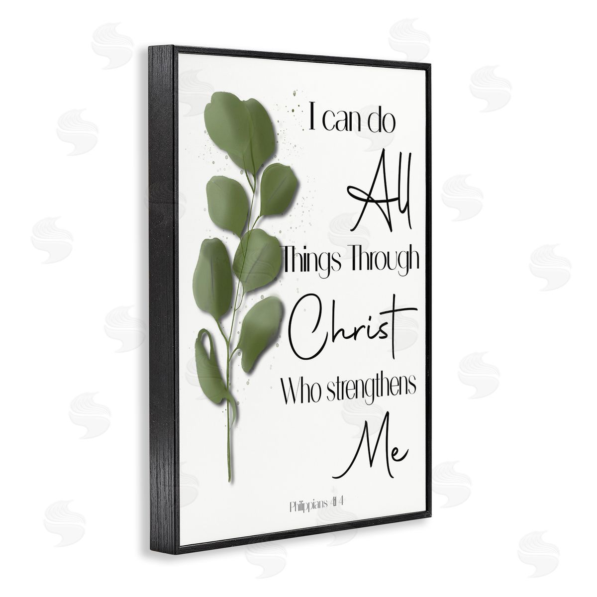 Proverb & Herb Sprig Black Frame Print Wall Art, Home Decor by Amber Clarkson