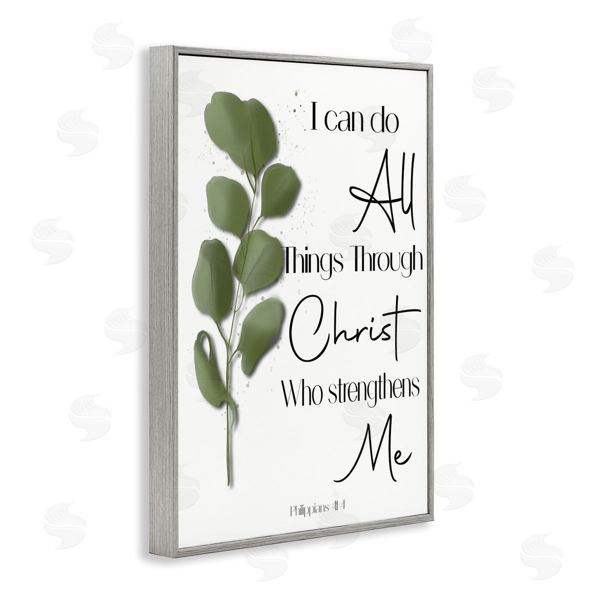 Proverb & Herb Sprig Grey Frame Print Wall Art, Home Decor by Amber Clarkson