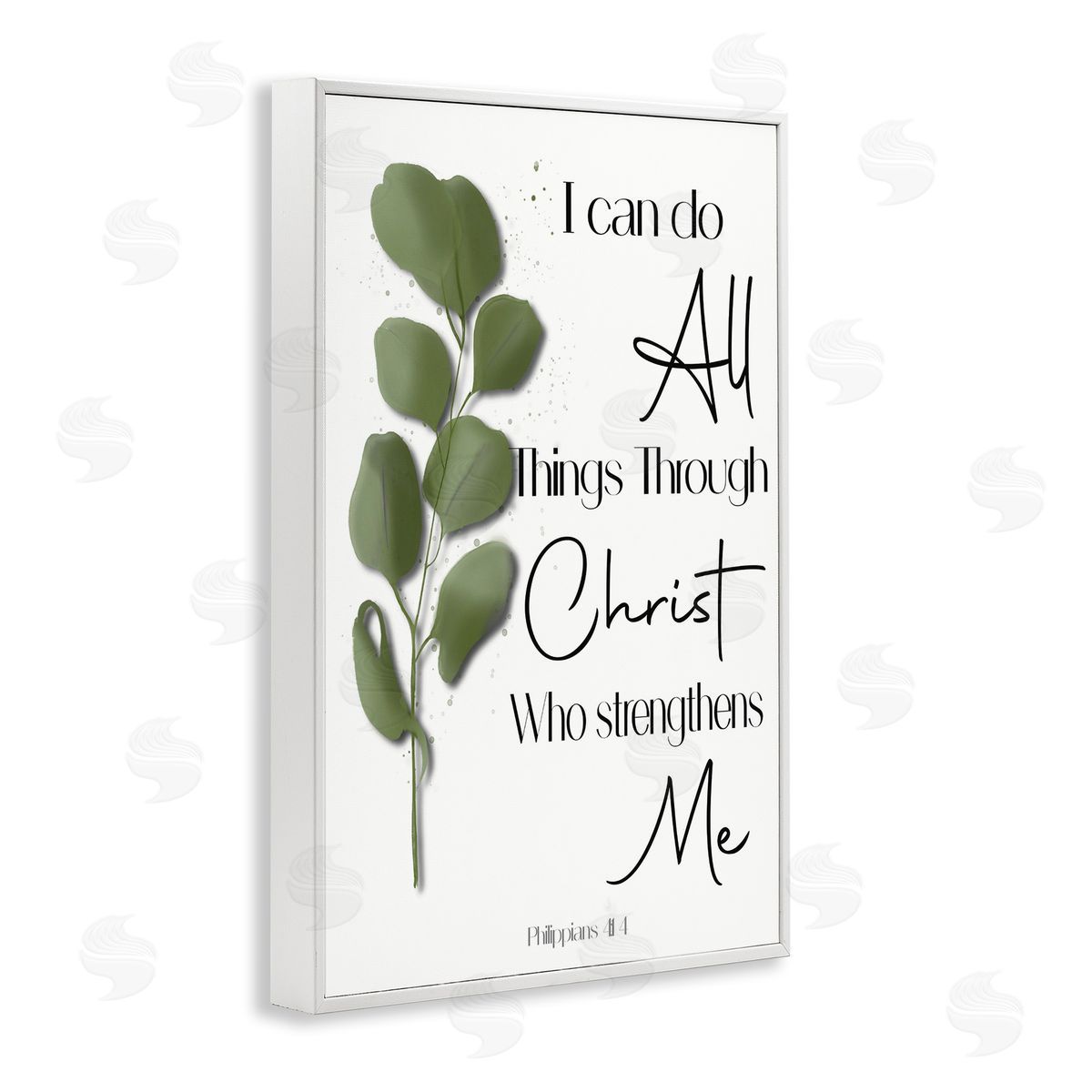 Proverb & Herb Sprig White Frame Print Wall Art, Home Decor by Amber Clarkson