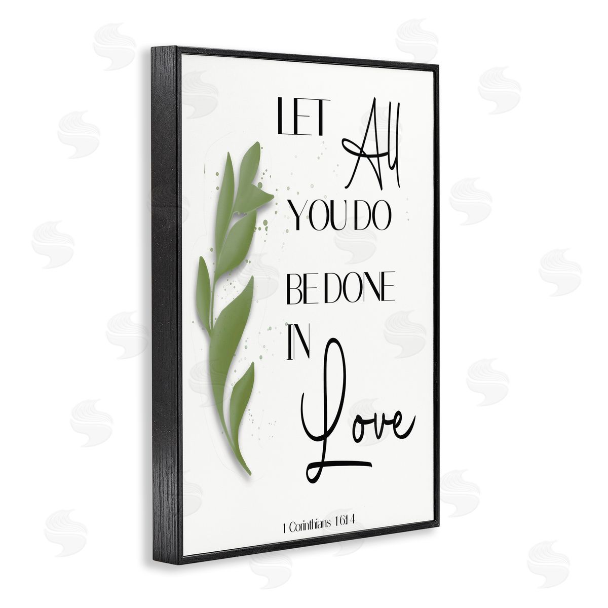 Done In Love Proverb Black Frame Print Wall Art, Home Decor by Amber Clarkson