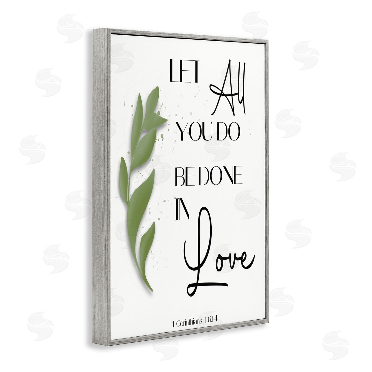 Done In Love Proverb Grey Frame Print Wall Art, Home Decor by Amber Clarkson
