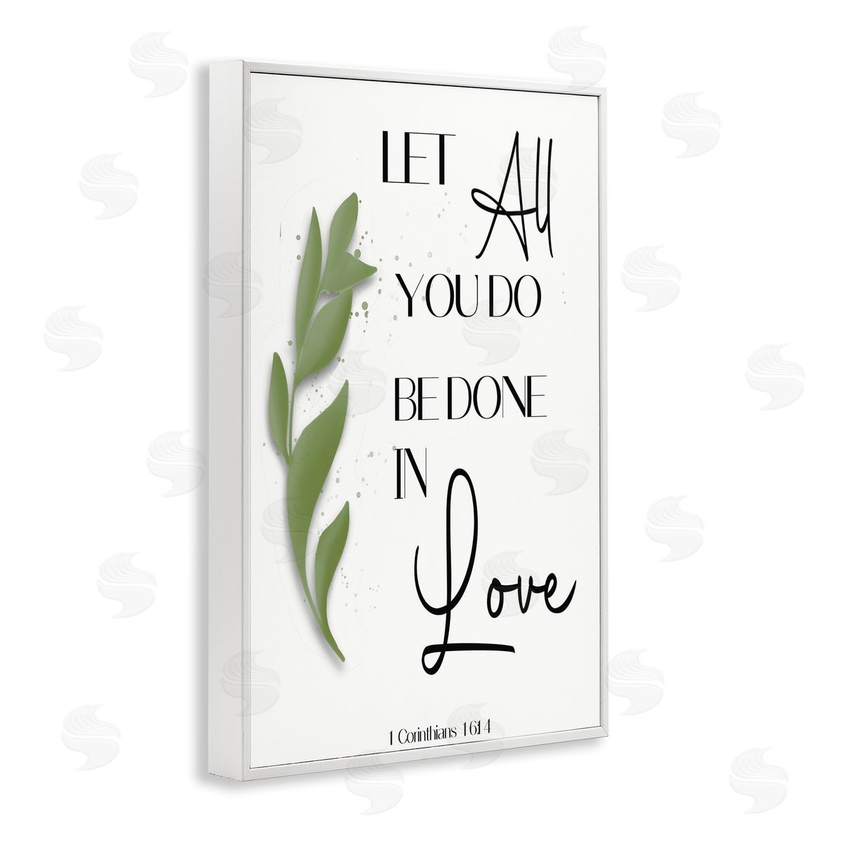 Done In Love Proverb White Frame Print Wall Art, Home Decor by Amber Clarkson
