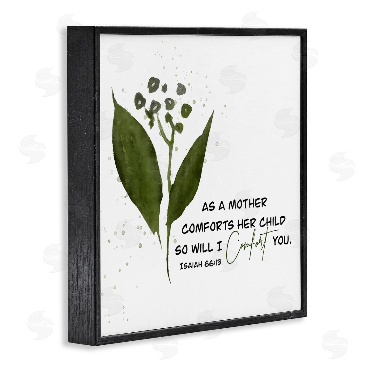 Proverb & Abstract Flower Black Frame Print Wall Art, Home Decor by Amber Clarkson