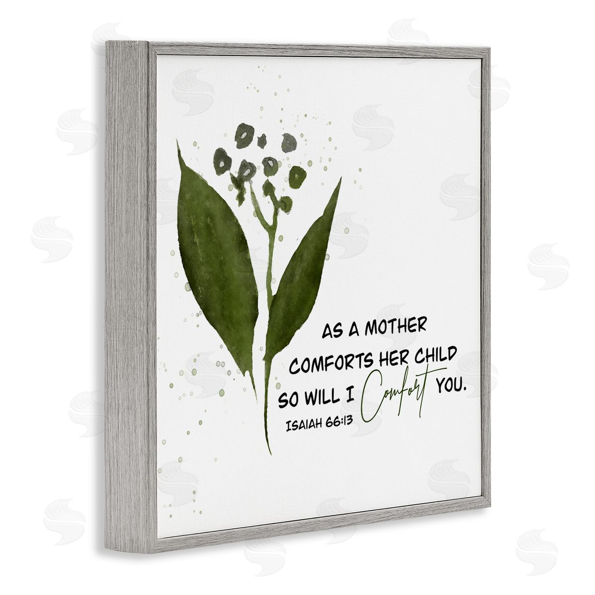 Proverb & Abstract Flower Grey Frame Print Wall Art, Home Decor by Amber Clarkson