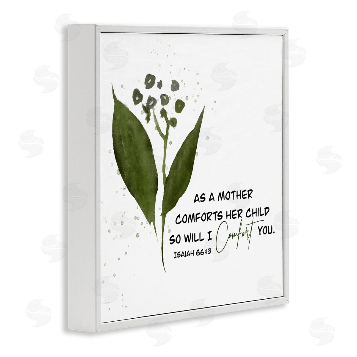 Proverb & Abstract Flower White Frame Print Wall Art, Home Decor by Amber Clarkson
