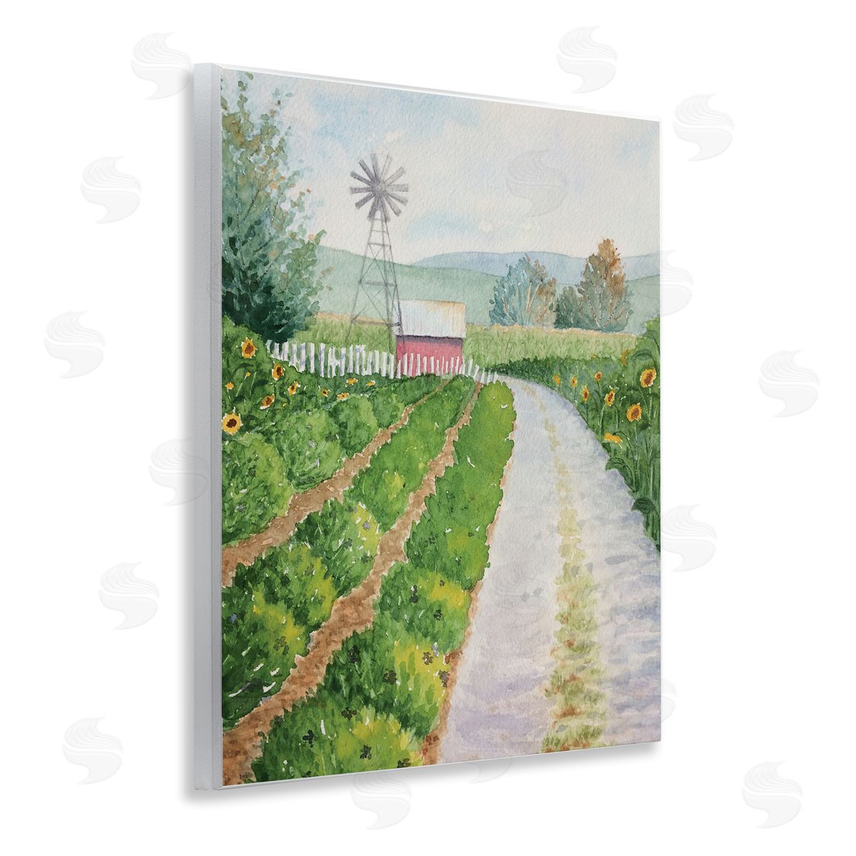 Tranquil Farm Path Wood Plaque Wall Art, Home Decor by Stephanie Fielden