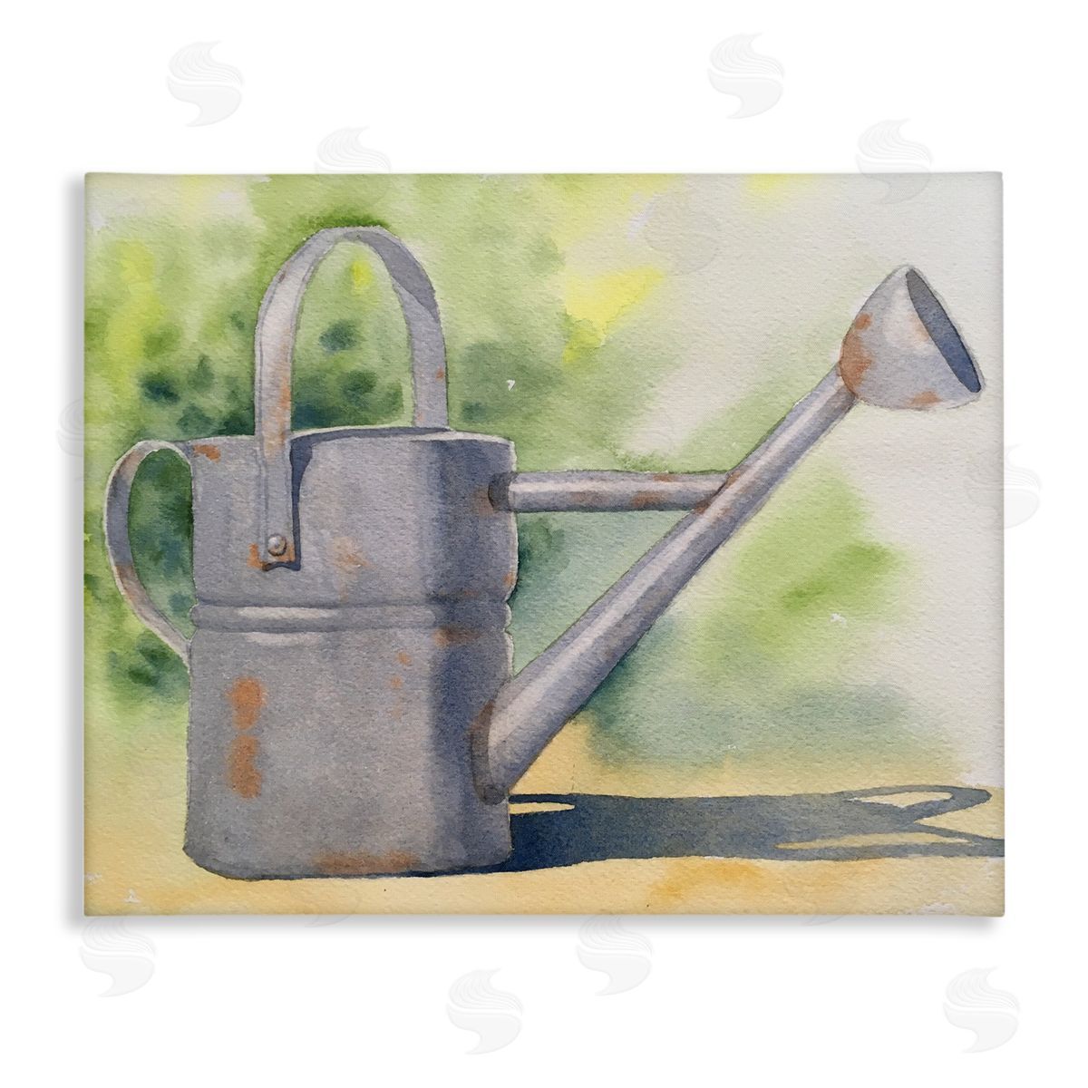 Country Watering Can in Garden Canvas Wall Art, Home Decor by Stephanie Fielden