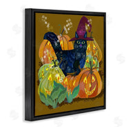 Kay Widdowson | Cat with Jack-o-Lanterns