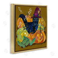 Kay Widdowson | Cat with Jack-o-Lanterns