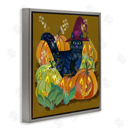 Kay Widdowson | Cat with Jack-o-Lanterns