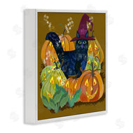 Kay Widdowson | Cat with Jack-o-Lanterns