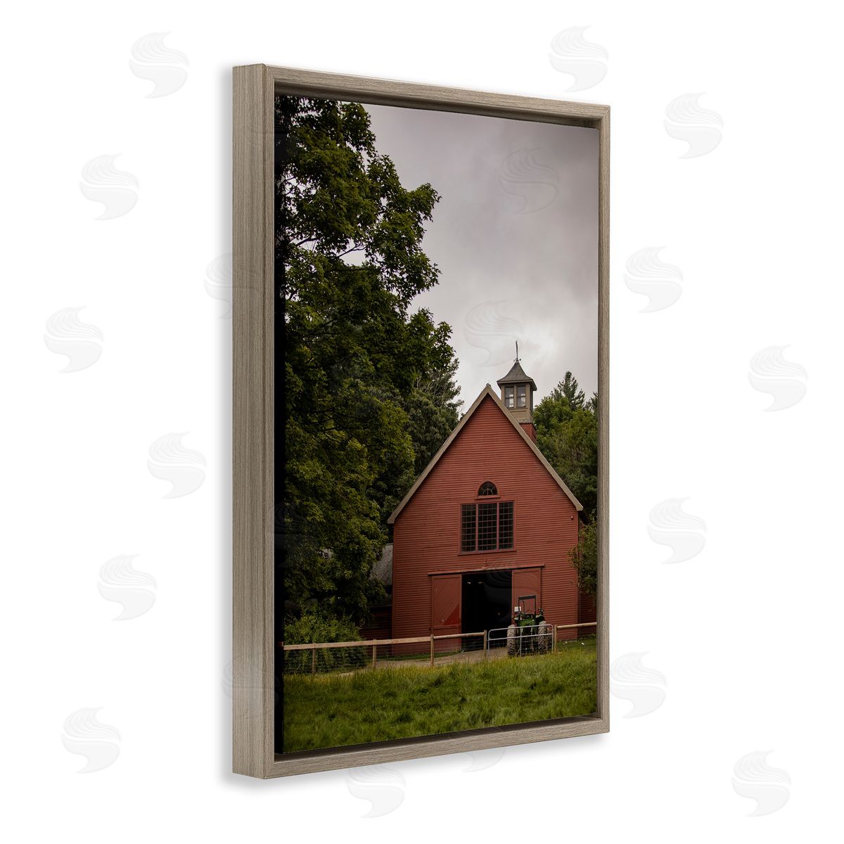 Traditional Tractor & Farmhouse Brown Floating Frame Canvas Wall Art, Home Decor by Aaron Matheson