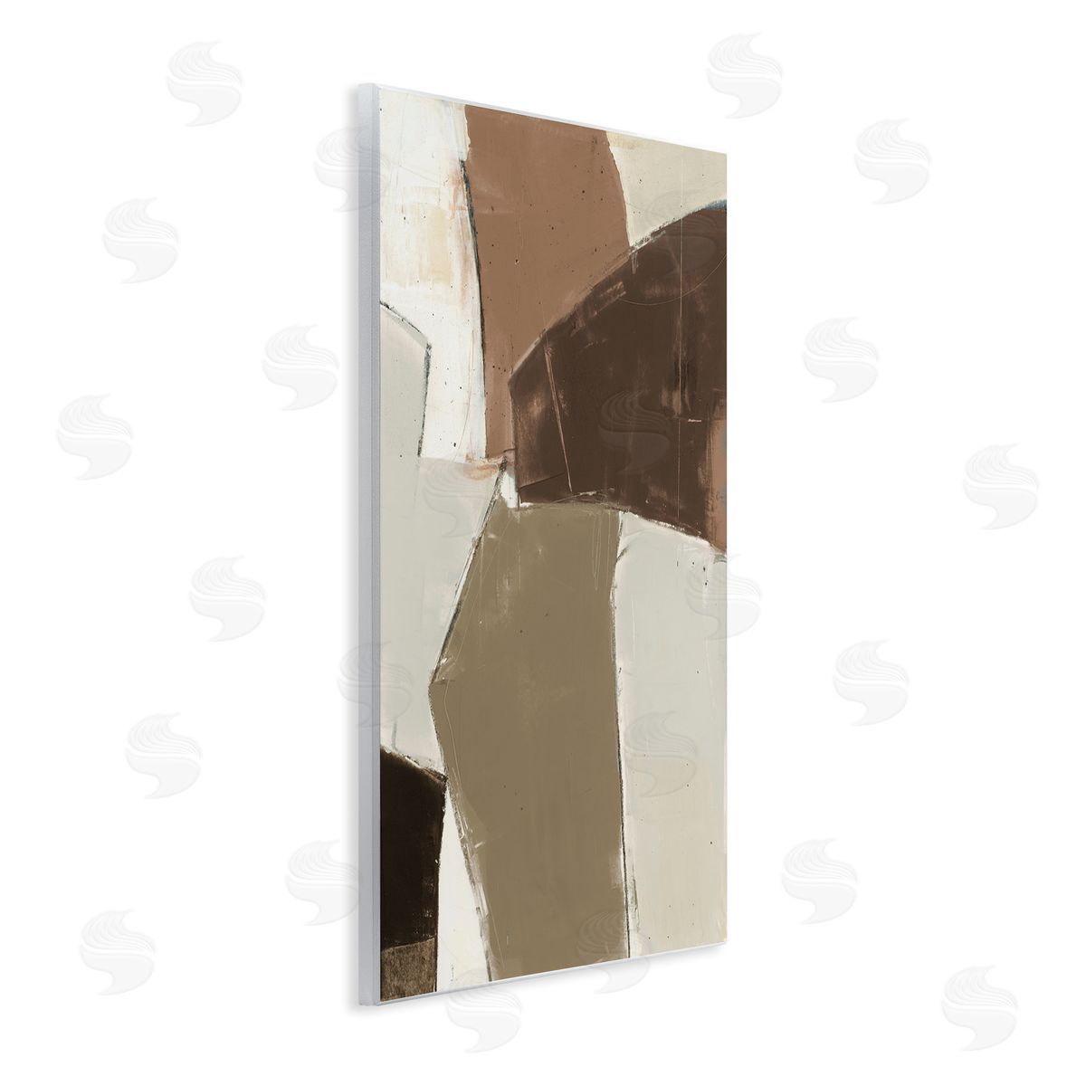 Contemporary Neutral Earth Tones Wood Plaque Wall Art, Home Decor by Kippi Leonard