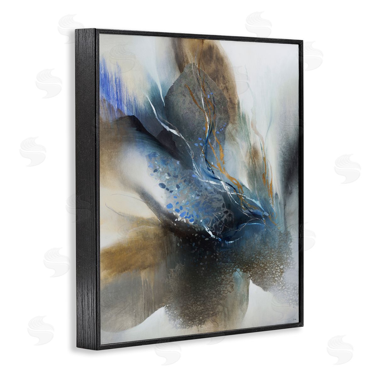 Solemn Neutral Atmosphere Black Frame Print Wall Art, Home Decor by K. Nari