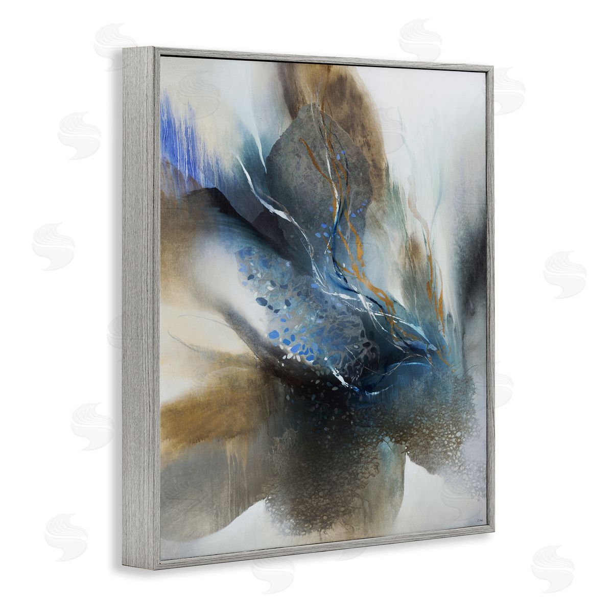 Solemn Neutral Atmosphere Grey Frame Print Wall Art, Home Decor by K. Nari