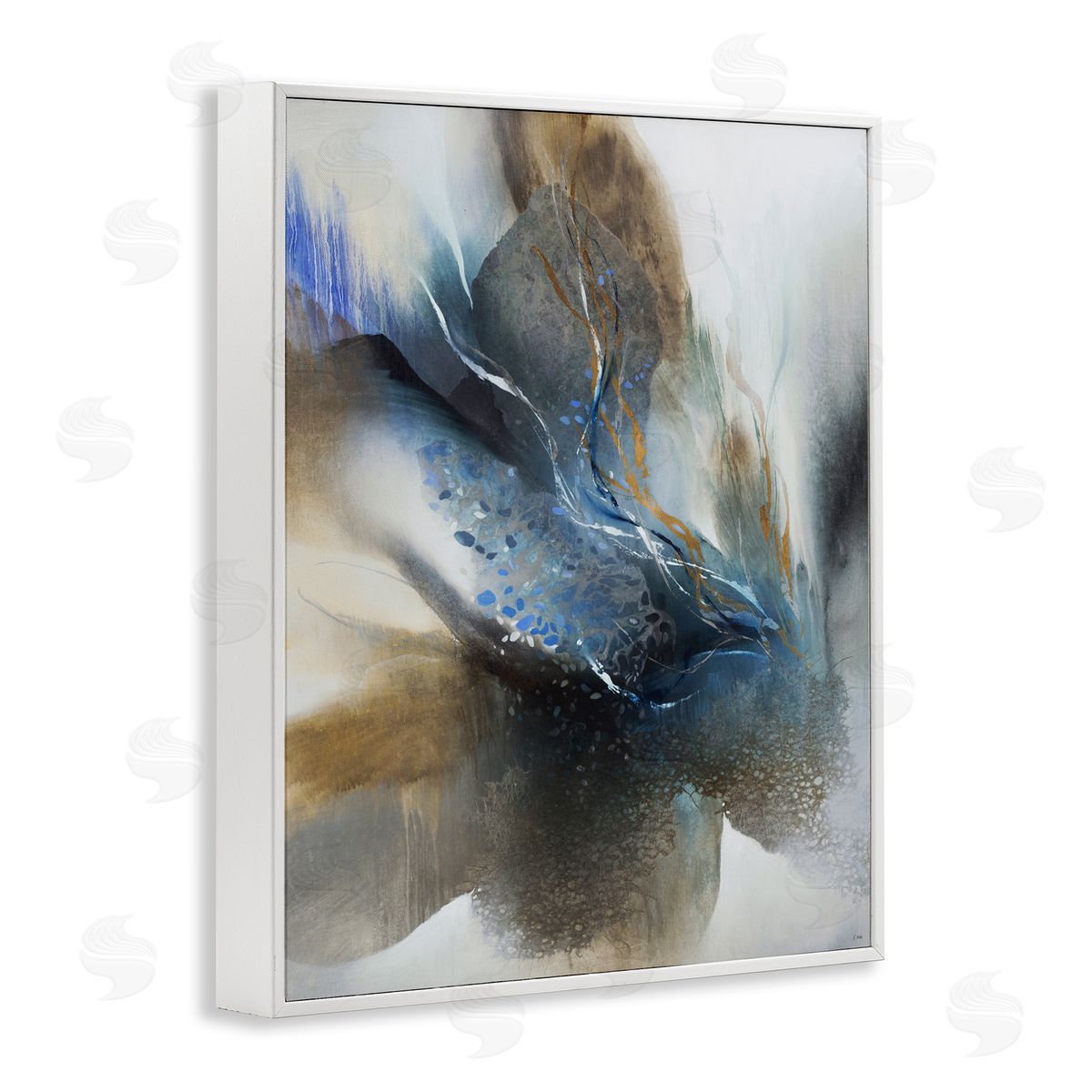 Solemn Neutral Atmosphere White Frame Print Wall Art, Home Decor by K. Nari