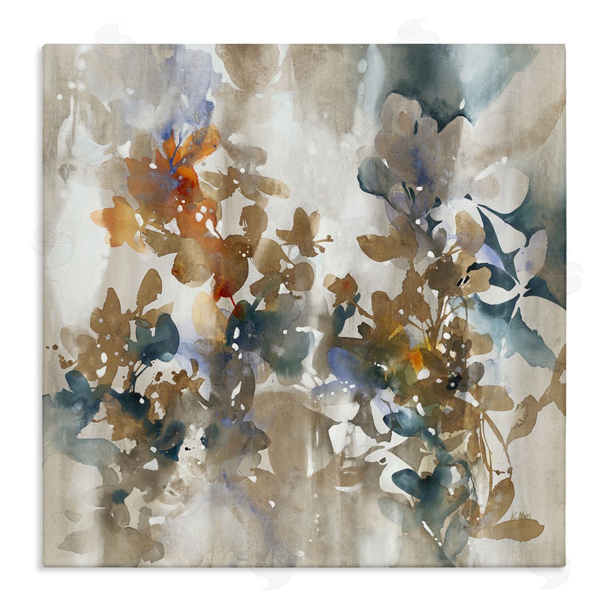 Solemn Neutral Botanicals Canvas Wall Art, Home Decor by K. Nari