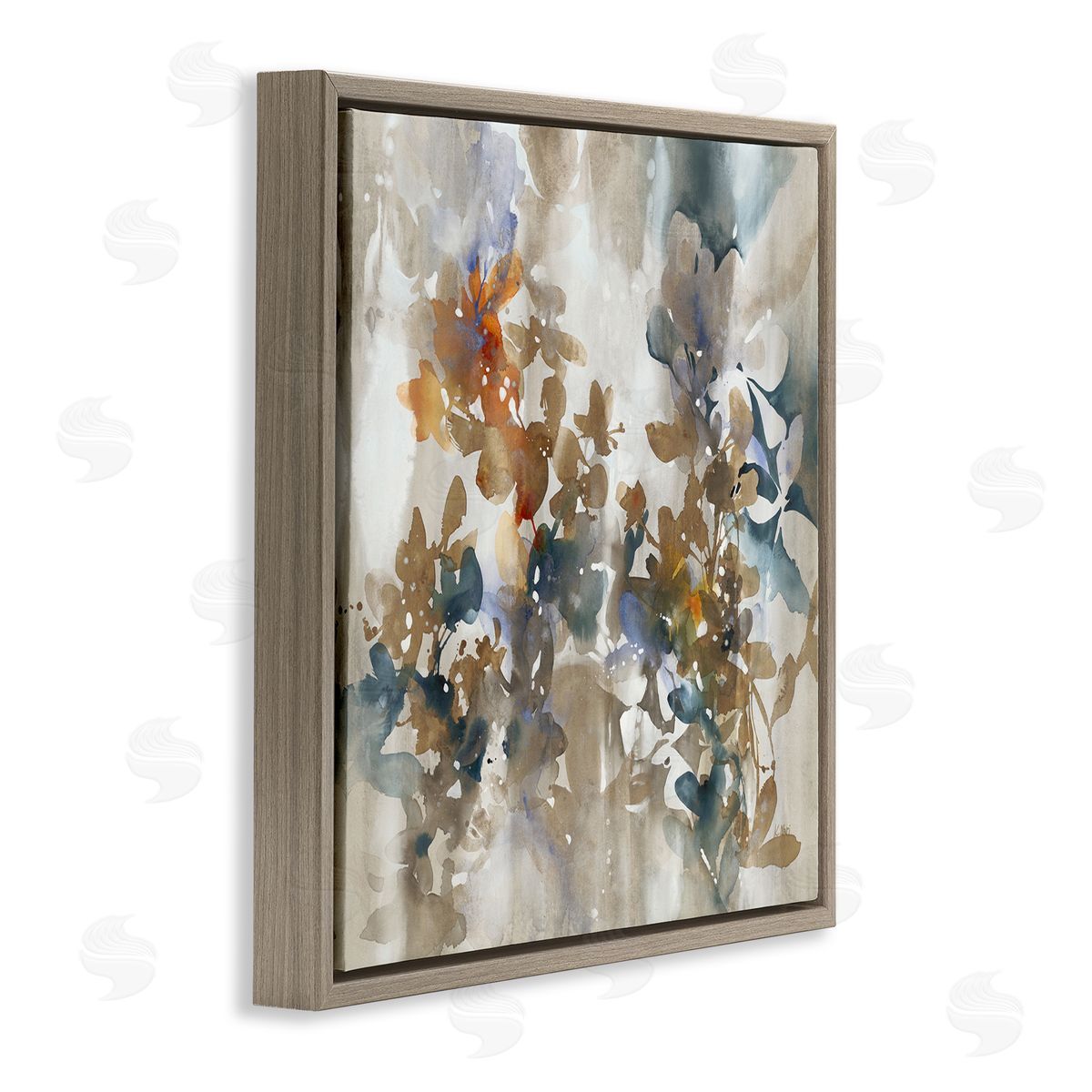 Solemn Neutral Botanicals Brown Floating Frame Canvas Wall Art, Home Decor by K. Nari