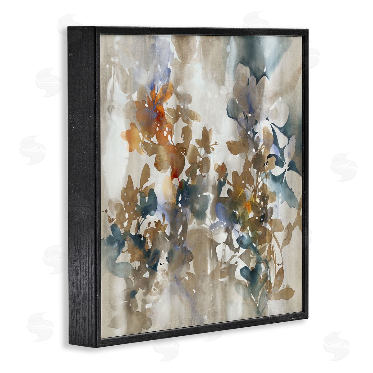 Solemn Neutral Botanicals Black Frame Print Wall Art, Home Decor by K. Nari
