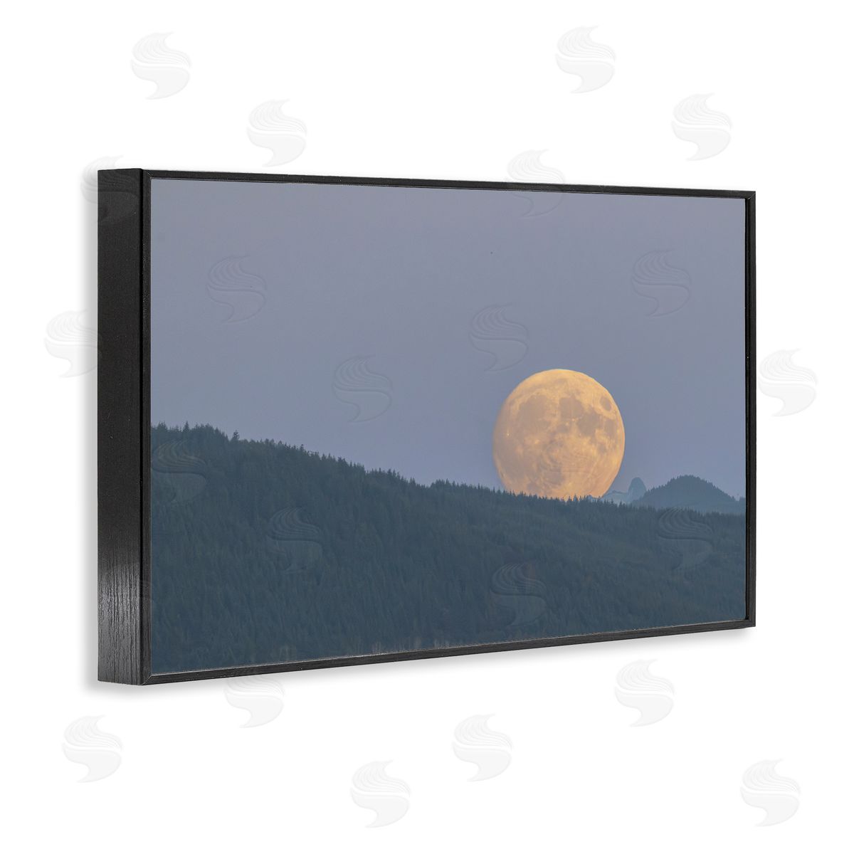 Majestic Moonrise Landscape Black Frame Print Wall Art, Home Decor by Nancy Crowell