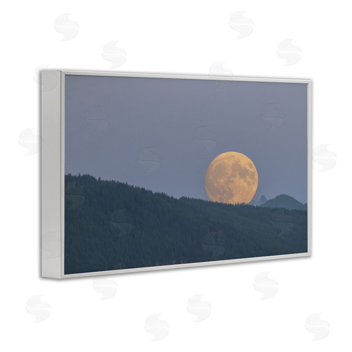 Majestic Moonrise Landscape White Frame Print Wall Art, Home Decor by Nancy Crowell