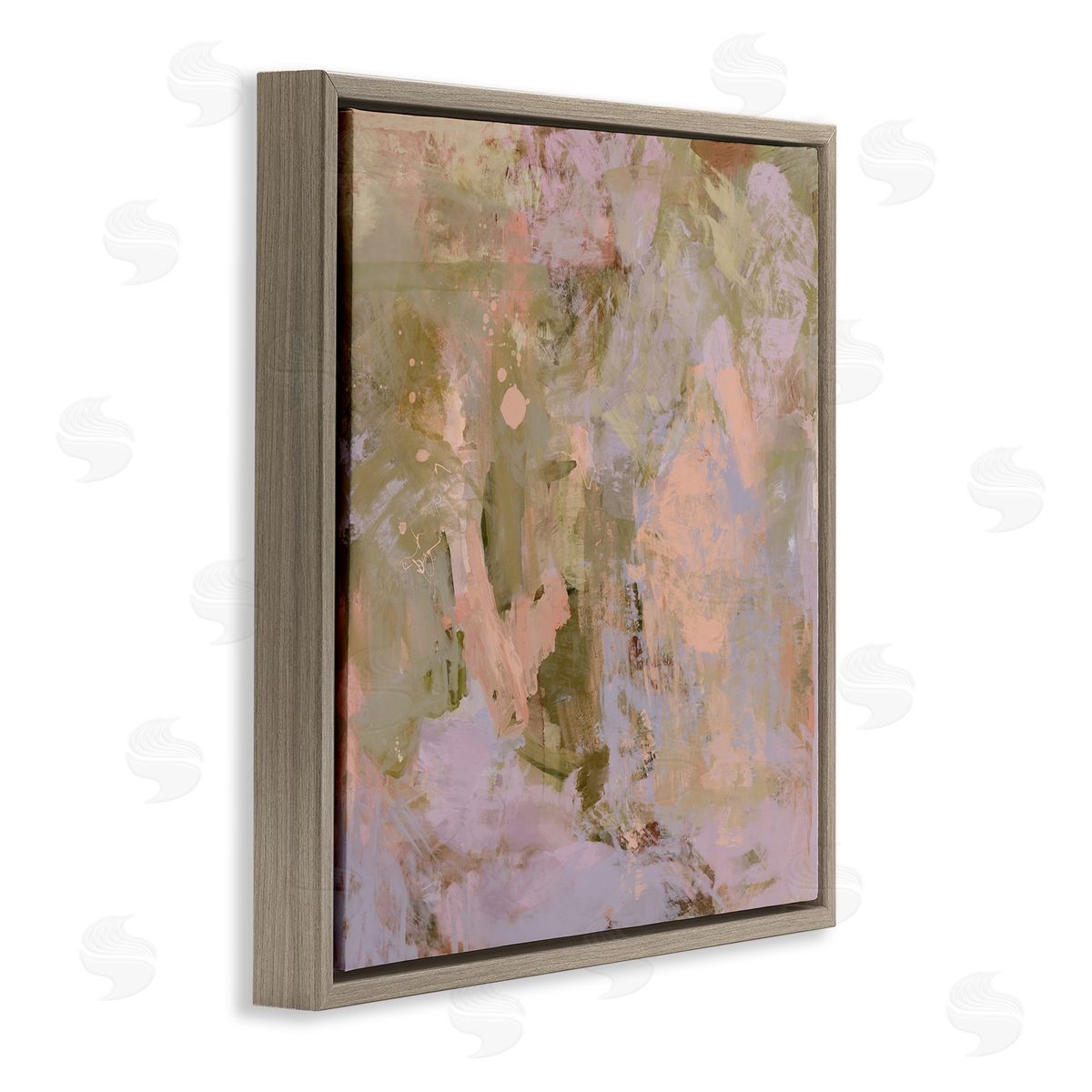 Earth Tones with Pink Brown Floating Frame Canvas Wall Art, Home Decor by Hayley Michelle