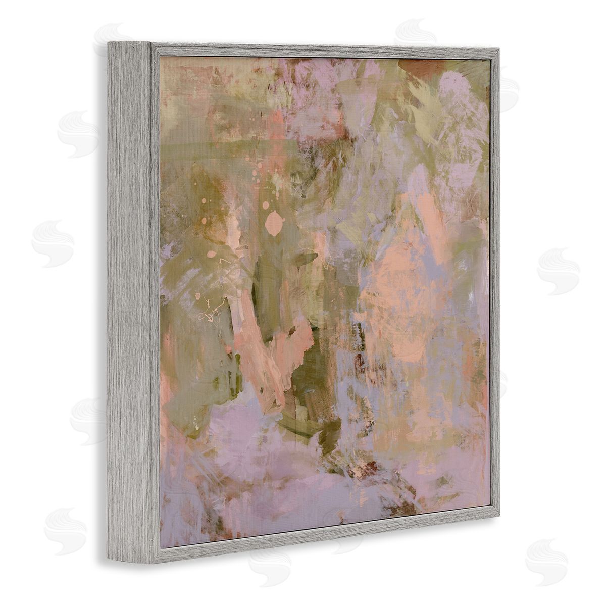 Earth Tones with Pink Grey Frame Print Wall Art, Home Decor by Hayley Michelle