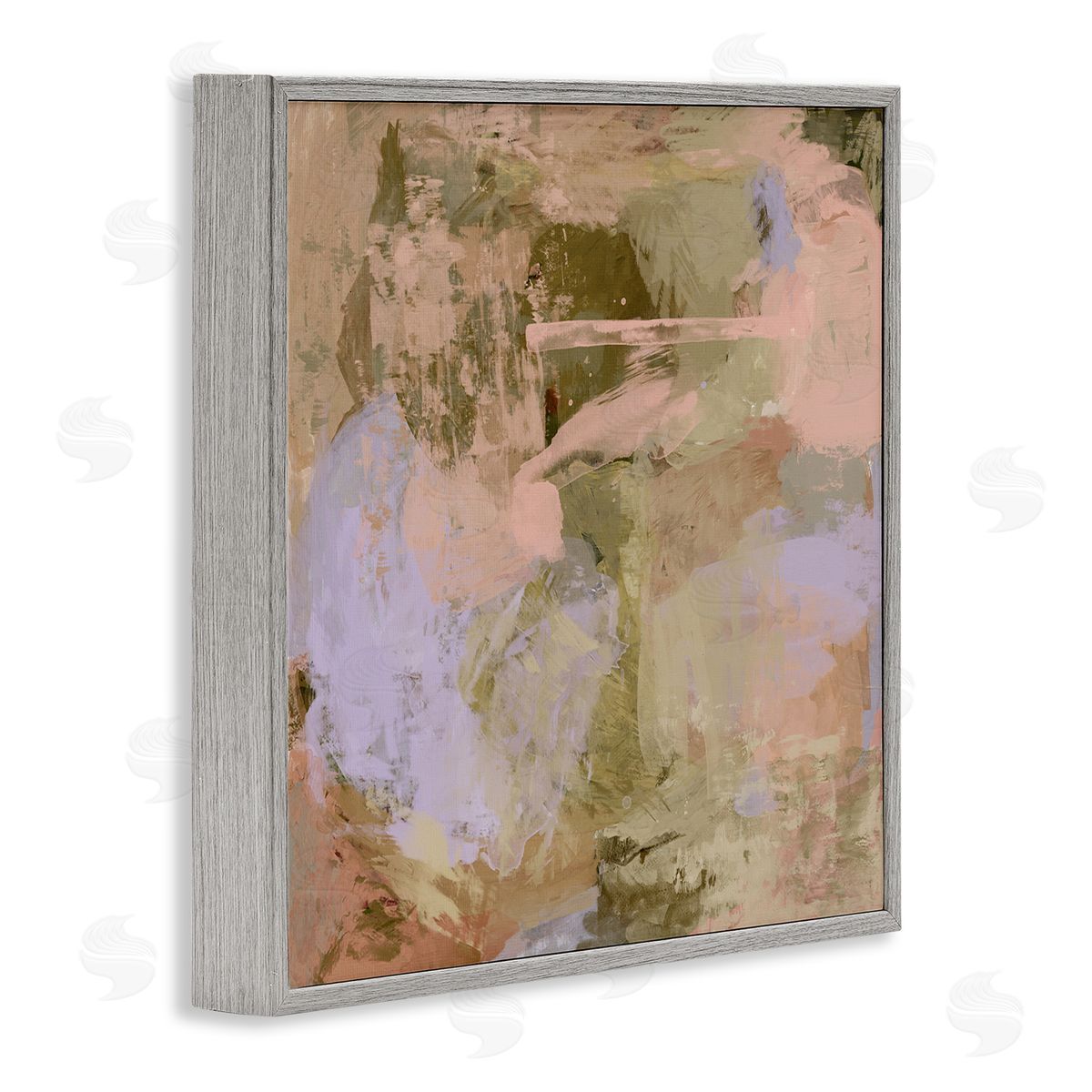 Earth Tones with Pastel Accents Grey Frame Print Wall Art, Home Decor by Hayley Michelle