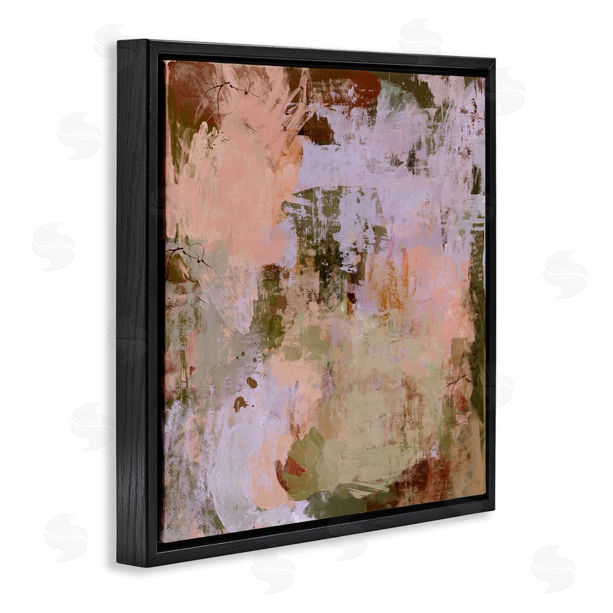 Rustic Distressed Impression Black Floating Frame Canvas Wall Art, Home Decor by Hayley Michelle