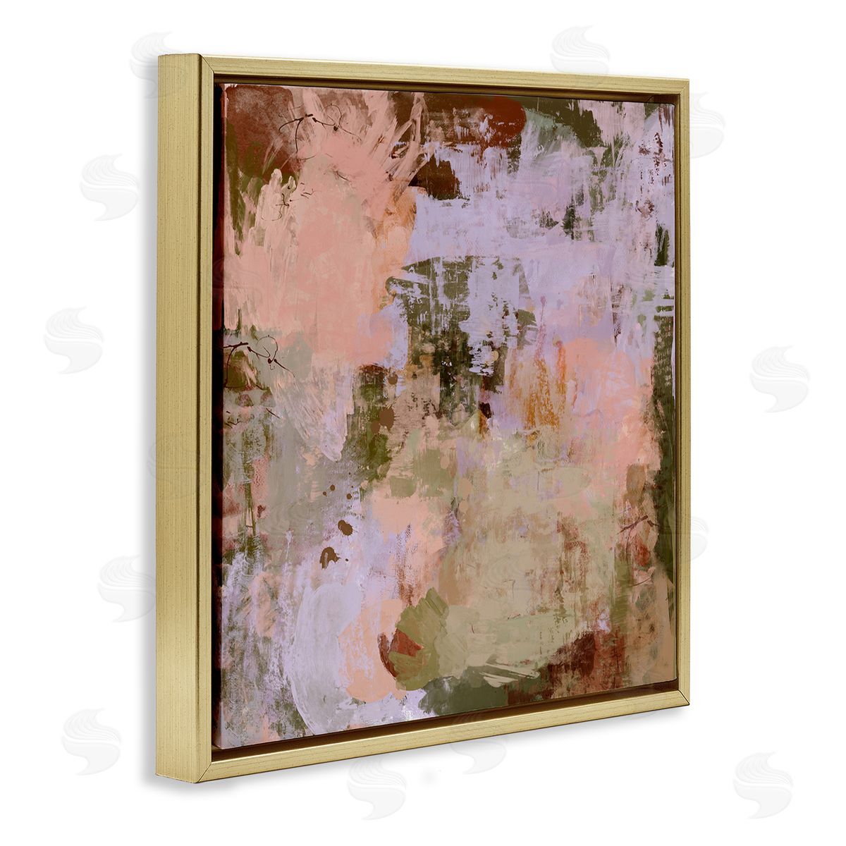 Rustic Distressed Impression Gold Floating Frame Canvas Wall Art, Home Decor by Hayley Michelle
