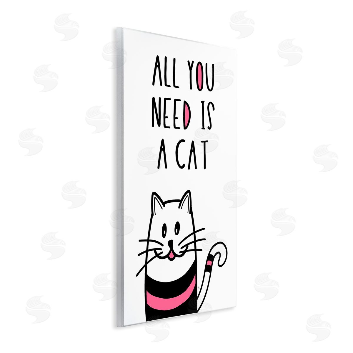 All You Need Is Cat Wood Plaque Wall Art, Home Decor by Martina Pavlova
