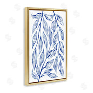 Martina Pavlova | Simple Blue Leaves on White
