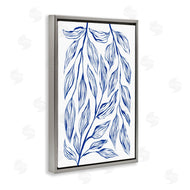 Martina Pavlova | Simple Blue Leaves on White