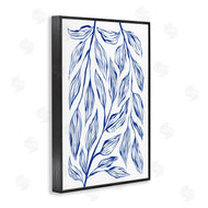 Martina Pavlova | Simple Blue Leaves on White