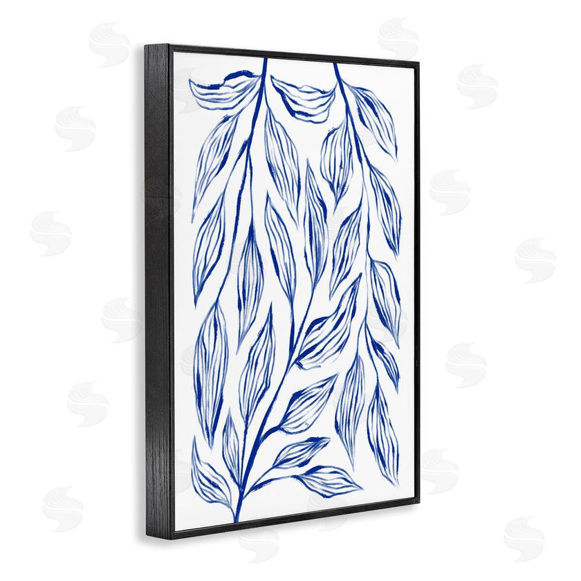 Martina Pavlova | Simple Blue Leaves on White