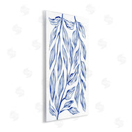 Martina Pavlova | Simple Blue Leaves on White