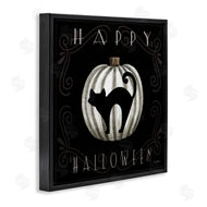 Elizabeth Tyndall | Happy Halloween Cat & Pumpkin