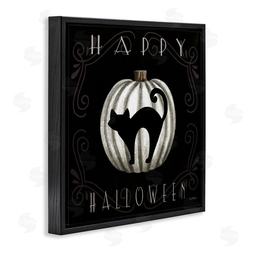 Elizabeth Tyndall | Happy Halloween Cat & Pumpkin