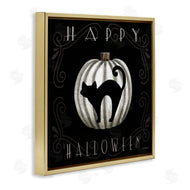 Elizabeth Tyndall | Happy Halloween Cat & Pumpkin