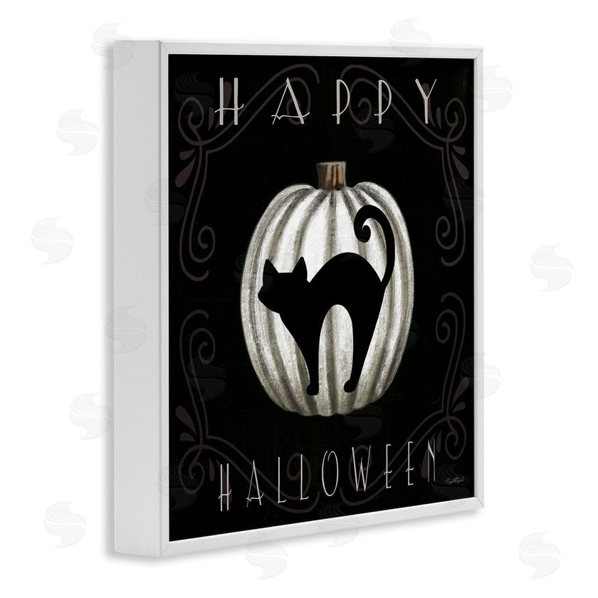 Elizabeth Tyndall | Happy Halloween Cat & Pumpkin
