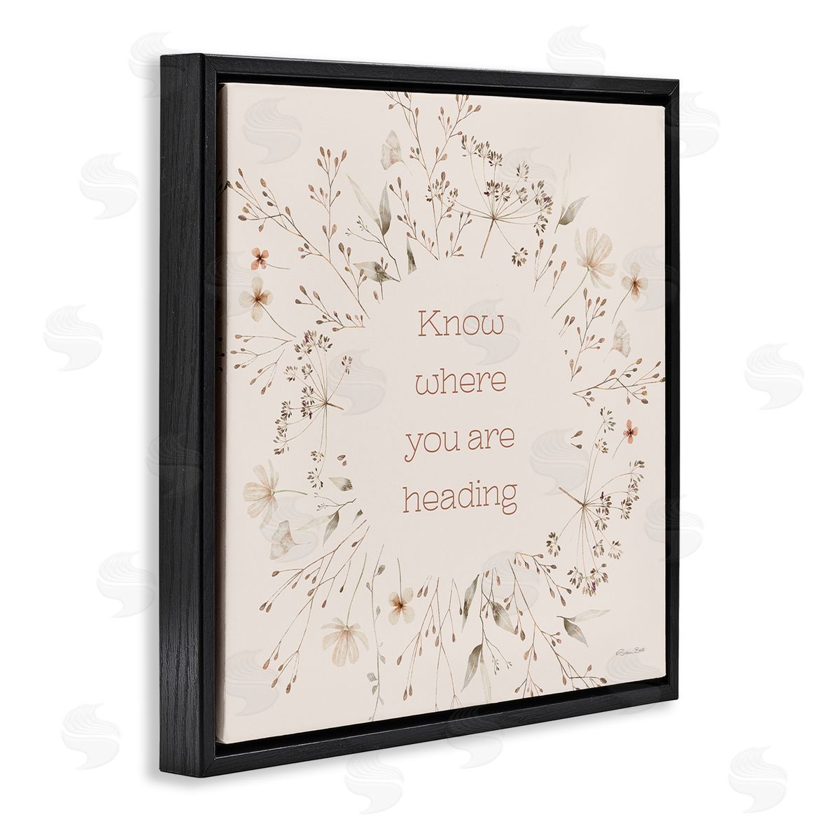Know Where You Are Heading Black Floating Frame Canvas Wall Art, Home Decor by Susan Ball