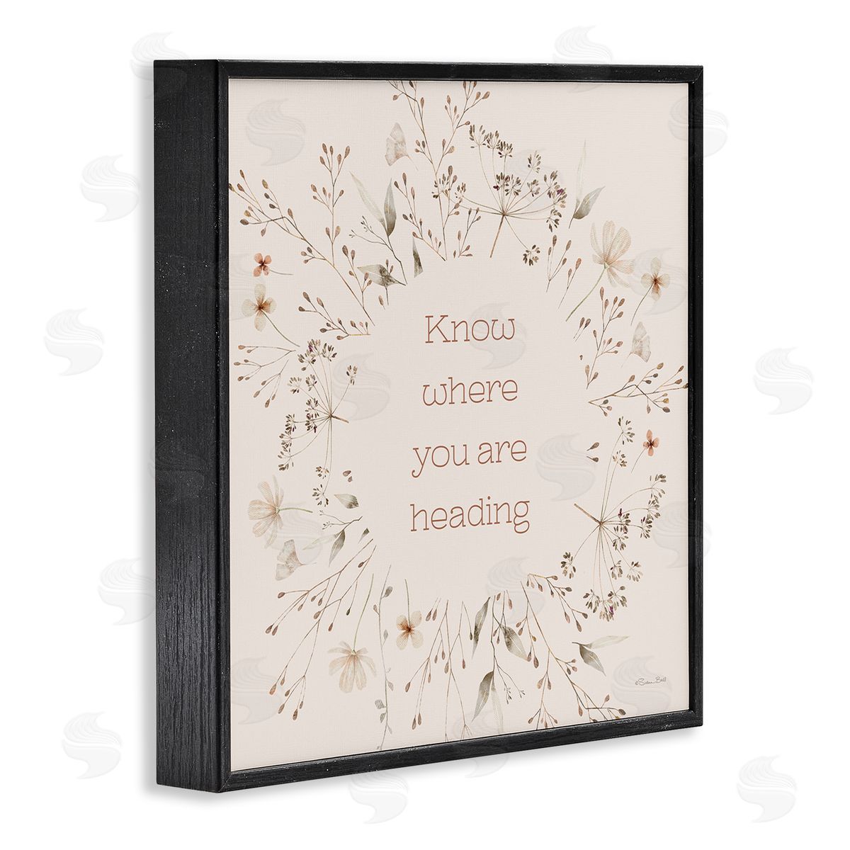 Know Where You Are Heading Black Frame Print Wall Art, Home Decor by Susan Ball