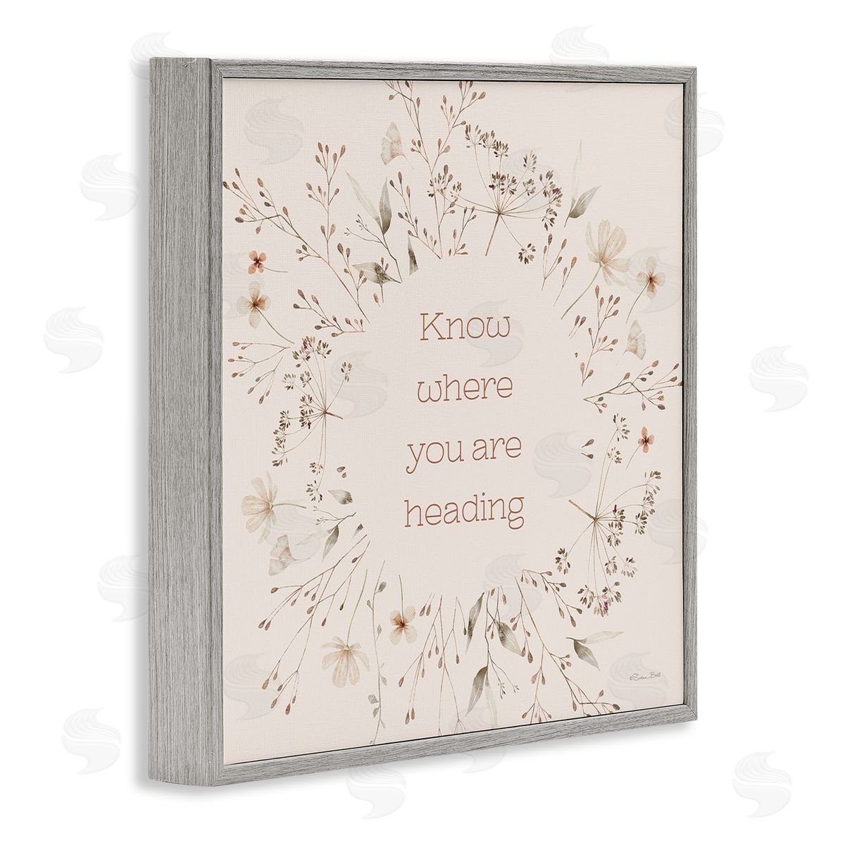 Know Where You Are Heading Grey Frame Print Wall Art, Home Decor by Susan Ball