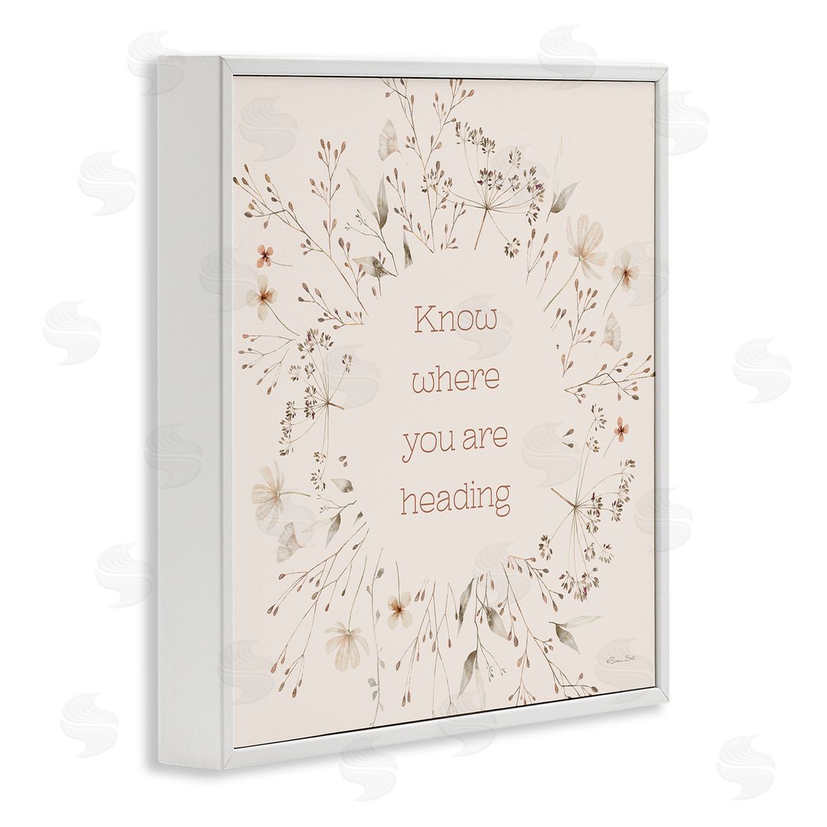 Know Where You Are Heading White Frame Print Wall Art, Home Decor by Susan Ball