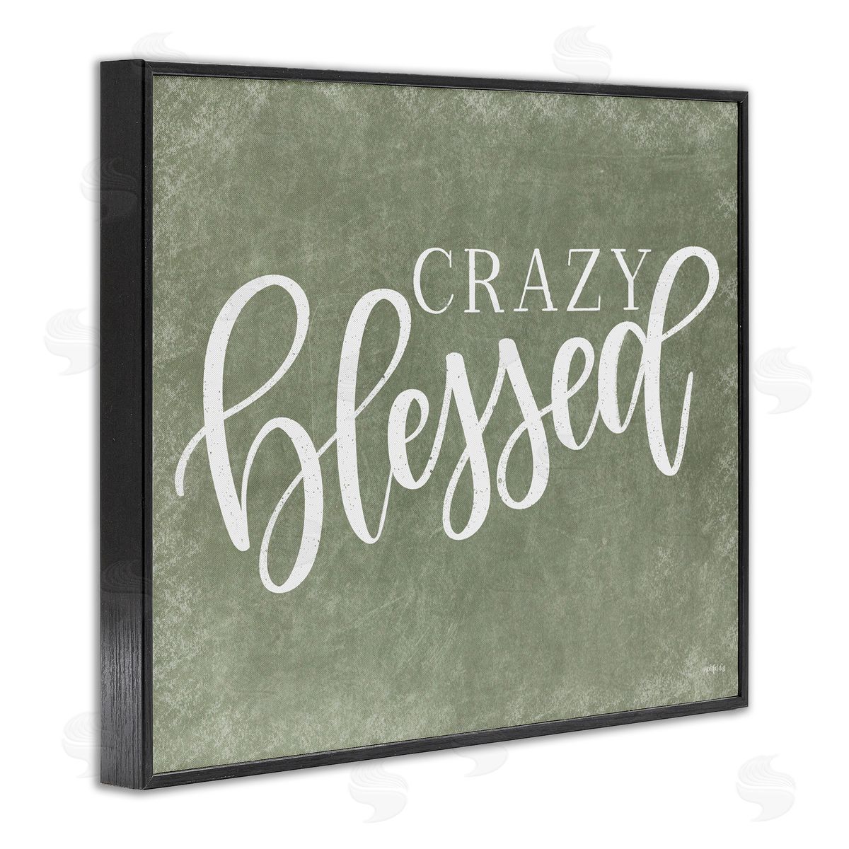 Crazy Blessed on Green Black Frame Print Wall Art, Home Decor by Imperfect Dust