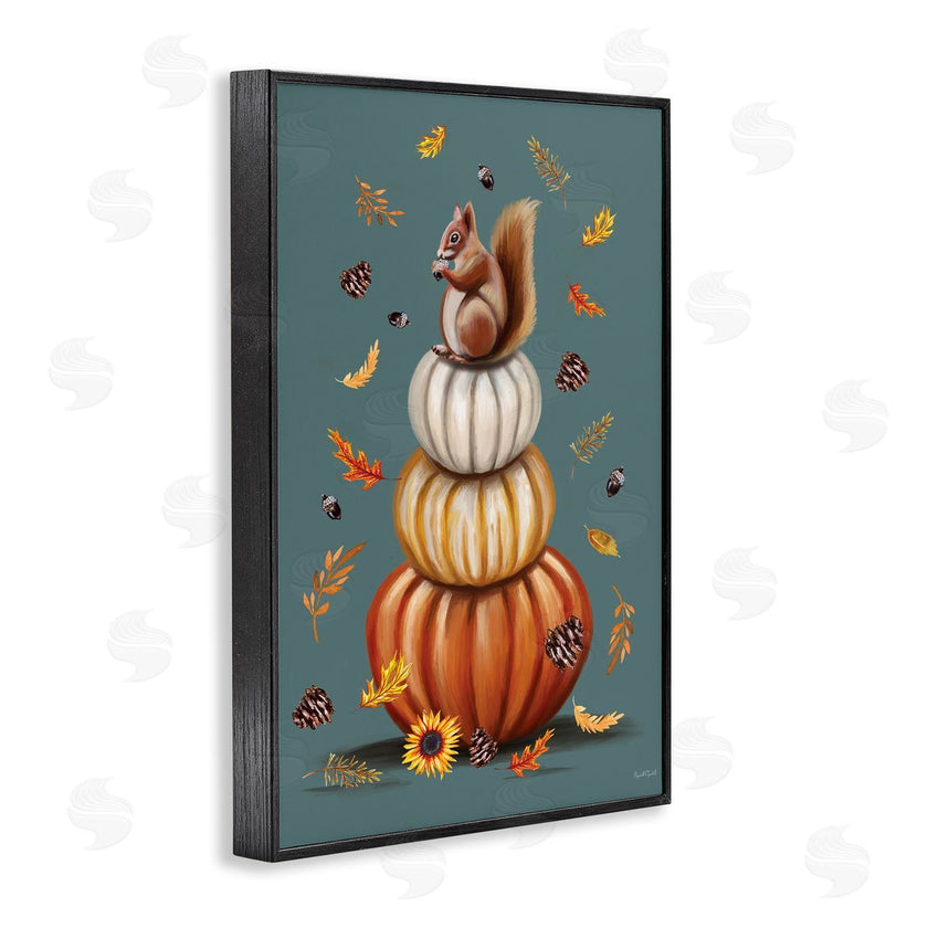 Elizabeth Tyndall | Squirrel Atop Pumpkin Stack