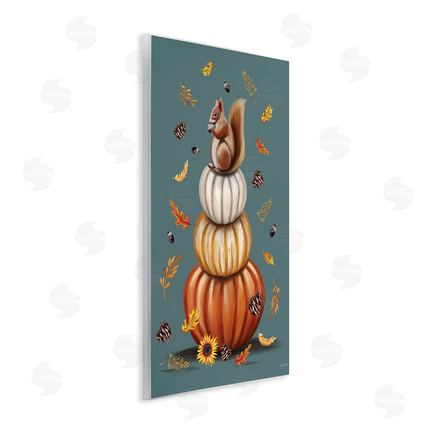 Elizabeth Tyndall | Squirrel Atop Pumpkin Stack