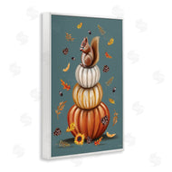 Elizabeth Tyndall | Squirrel Atop Pumpkin Stack