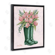 Sara Baker | Pink Tulips in Boots