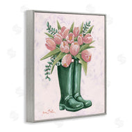 Sara Baker | Pink Tulips in Boots